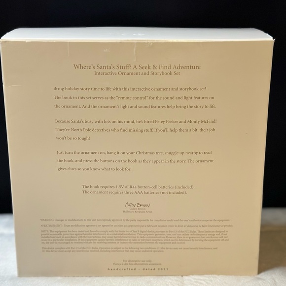 Hallmark Keepsake “Where’s Santa’s Stuff?” Interactive Ornament & Storybook Set - Picture 2 of 11